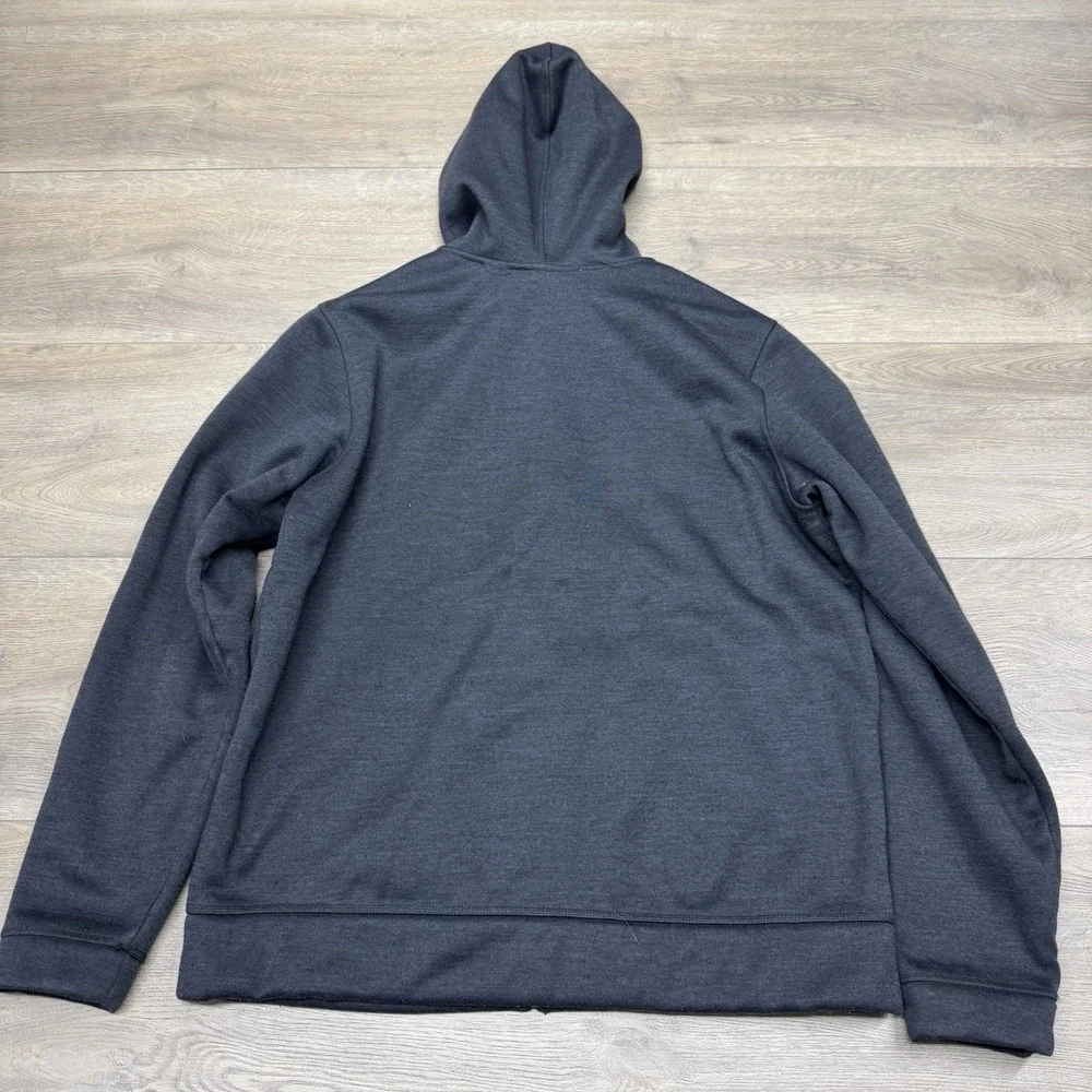 The North Face Sherpa Lined Full Zip Jacket Gray Blue Men's Sz L STAIN